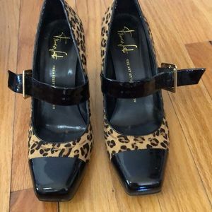 Mary Jane leopard print shoes